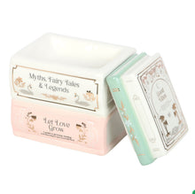 Load image into Gallery viewer, Stack of books ceramic Wax Melter