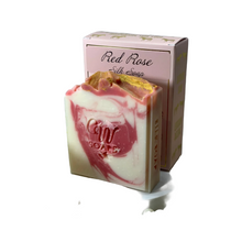 Load image into Gallery viewer, Red Rose Silk Soap (Sicilian lemon, Rose, Musk)