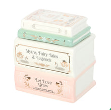Load image into Gallery viewer, Stack of books ceramic Wax Melter