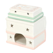 Load image into Gallery viewer, Stack of books ceramic Wax Melter