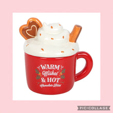Load image into Gallery viewer, Cup of hot chocolate red ceramic Wax Melter