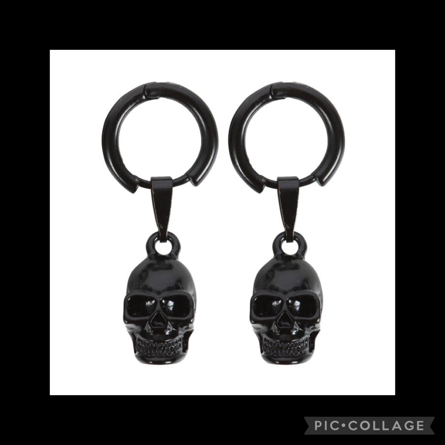 Goth style skull earrings