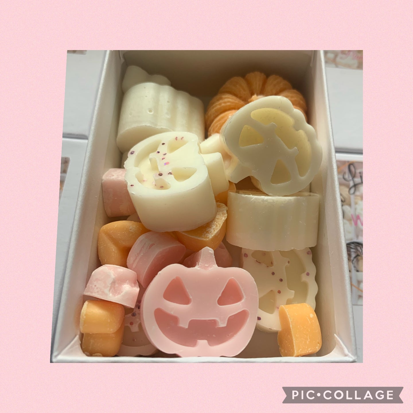 Box of Mixed Pumpkin faces Wax Melts