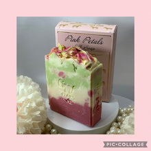 Load image into Gallery viewer, Pink Petals Silk Soap (Cherry Blossom, Mimosa, Jasmine)
