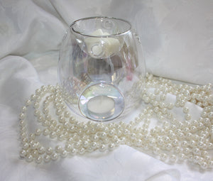 Clear Pearlescent Glass Burner.