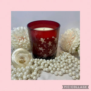 Gingerbread Candle - Ruby Red Etched Jar