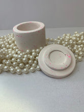 Load image into Gallery viewer, Pink &amp; White Terrazzo desk top trinket pot. Matching trinket bowl available.