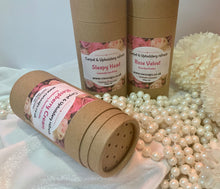 Load image into Gallery viewer, Raspberry Cream Carpet Refresh in a sprinkler jar, which is fully compostable.