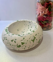 Load image into Gallery viewer, Green and white Terrazzo trinket bowl