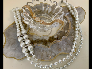 Geode Resin Art Piece/ Jewellery Drape/ Table Centre Piece