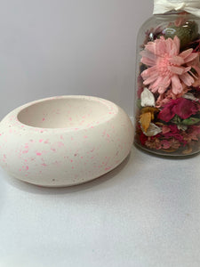 Terrazzo pink and white trinket bowl