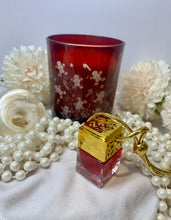 Load image into Gallery viewer, Gingerbread Candle - Ruby Red Etched Jar