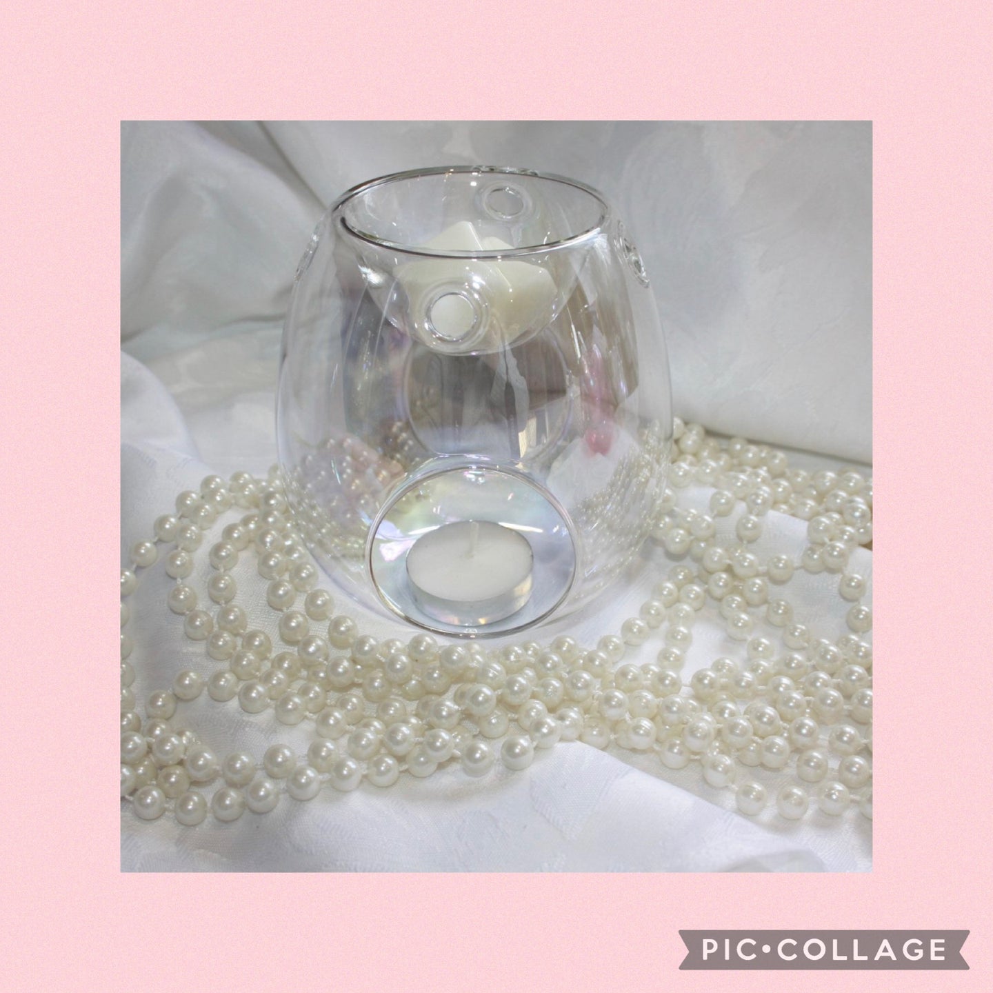 Clear Pearlescent Glass Burner.