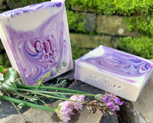 Load image into Gallery viewer, Lavender Swirl Soap Bar